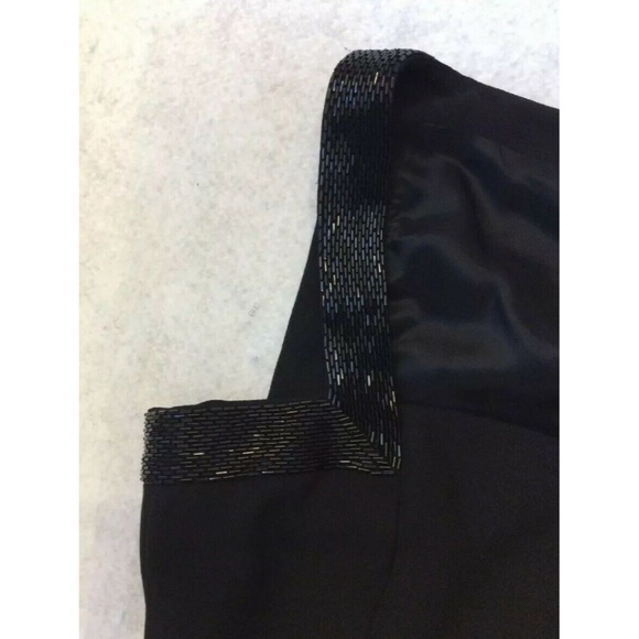 Lauren Ralph Lauren Sheath Dress Sz 6 Black Sequin - Picture 3 of 8